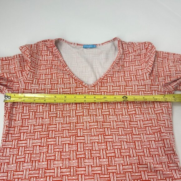 J. McLaughlin  Size Small Stretch Womens Long Sleeve V-Neck Tunic Top Red - Picture 9 of 11
